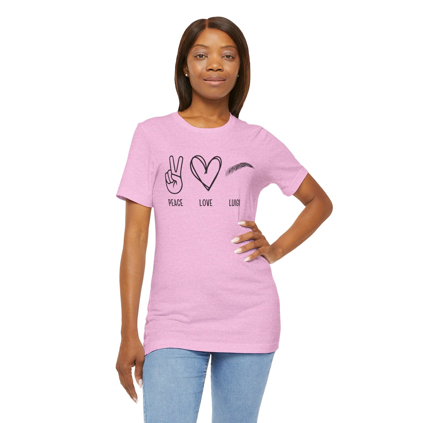 Peace & Love Unisex Jersey Short Sleeve Tee