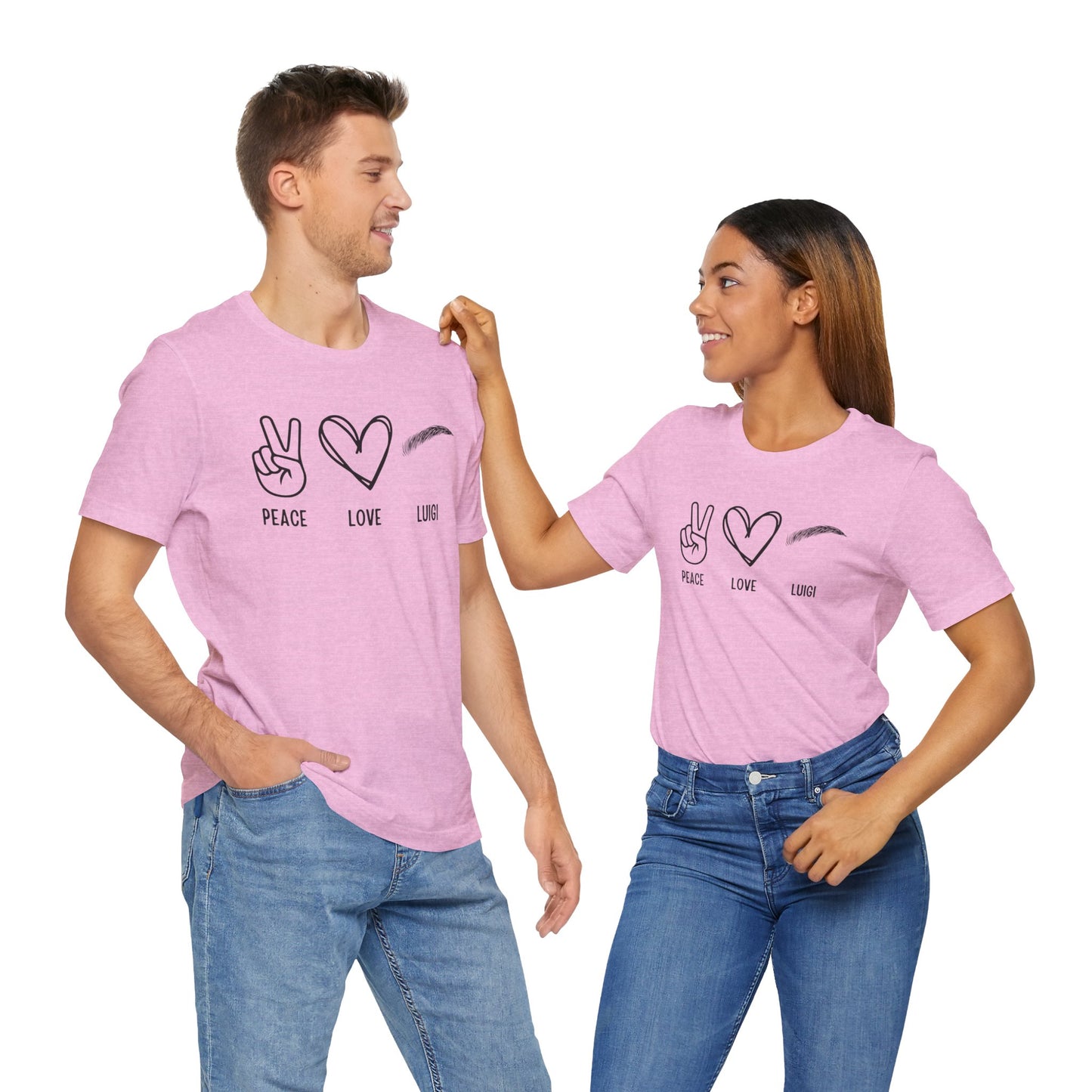 Peace & Love Unisex Jersey Short Sleeve Tee