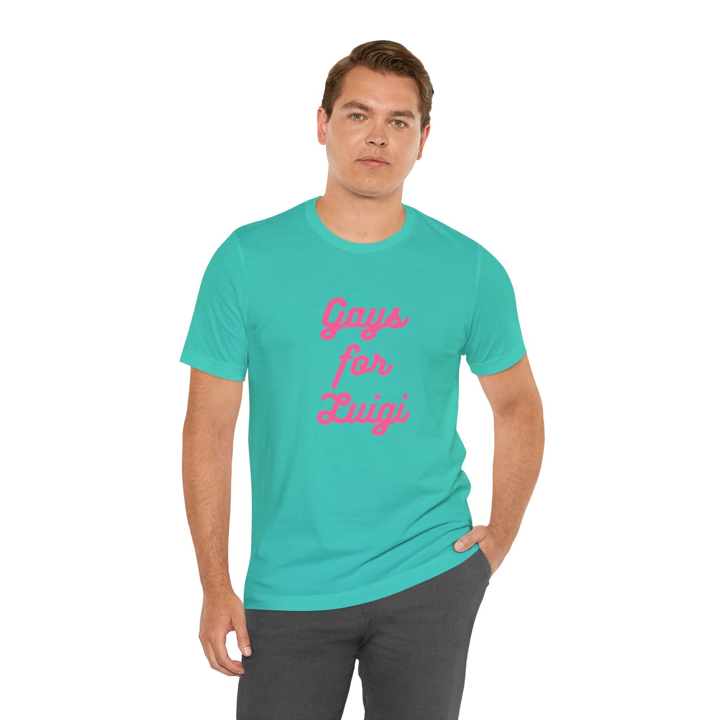 Gays for the Man Pink Unisex Jersey Short Sleeve Tee