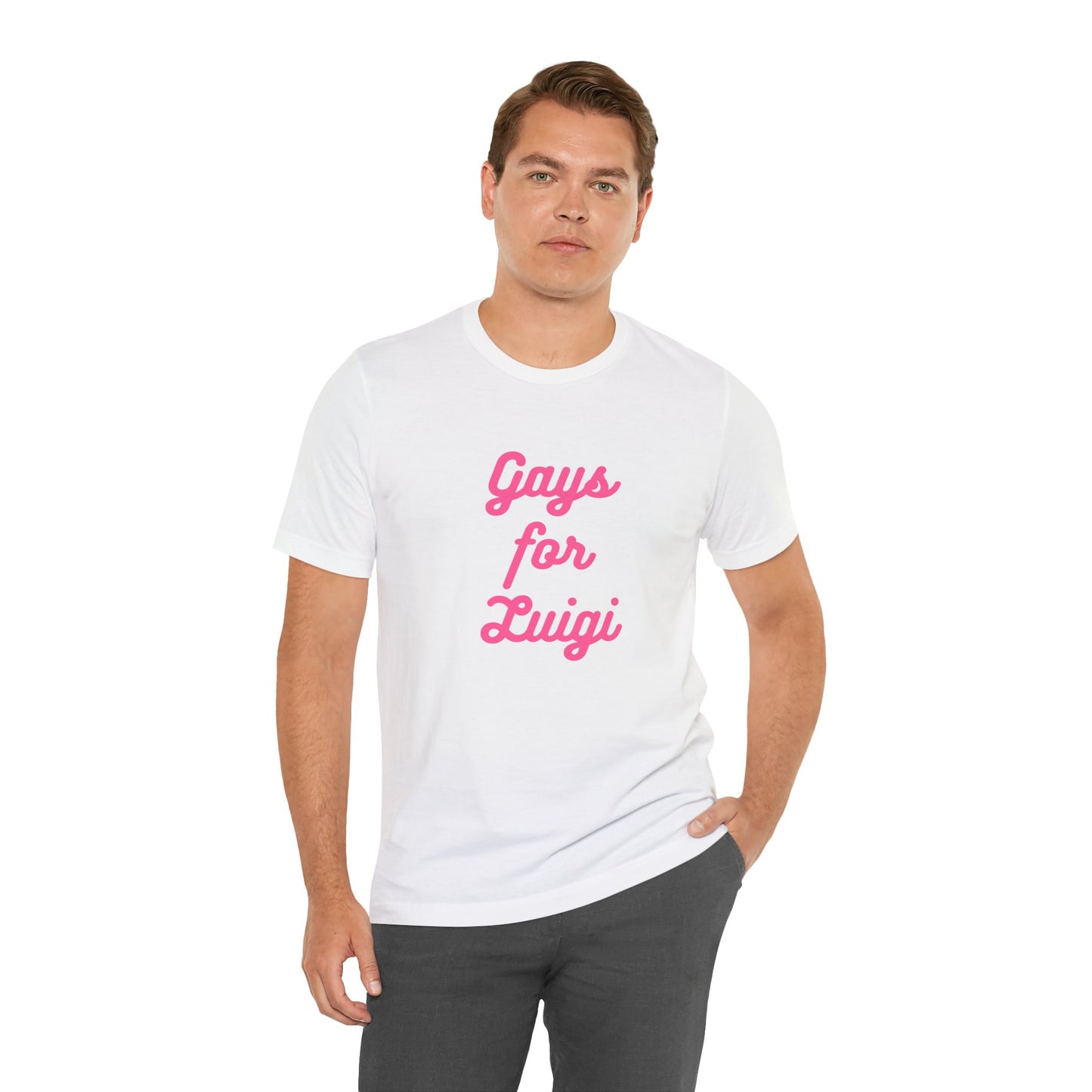 Gays for the Man Pink Unisex Jersey Short Sleeve Tee