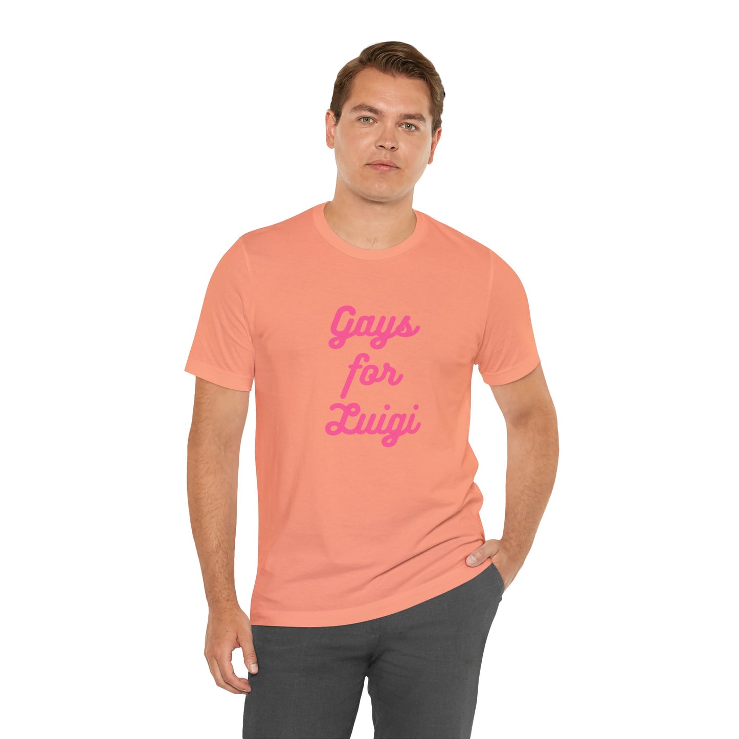 Gays for the Man Pink Unisex Jersey Short Sleeve Tee