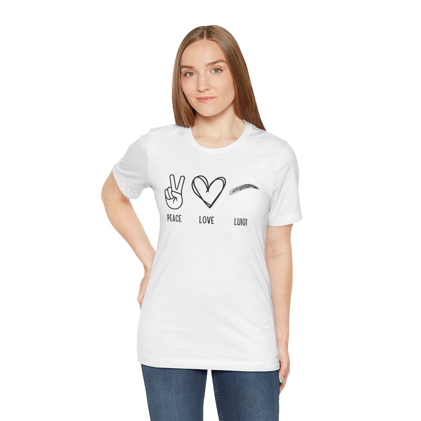 Peace & Love Unisex Jersey Short Sleeve Tee