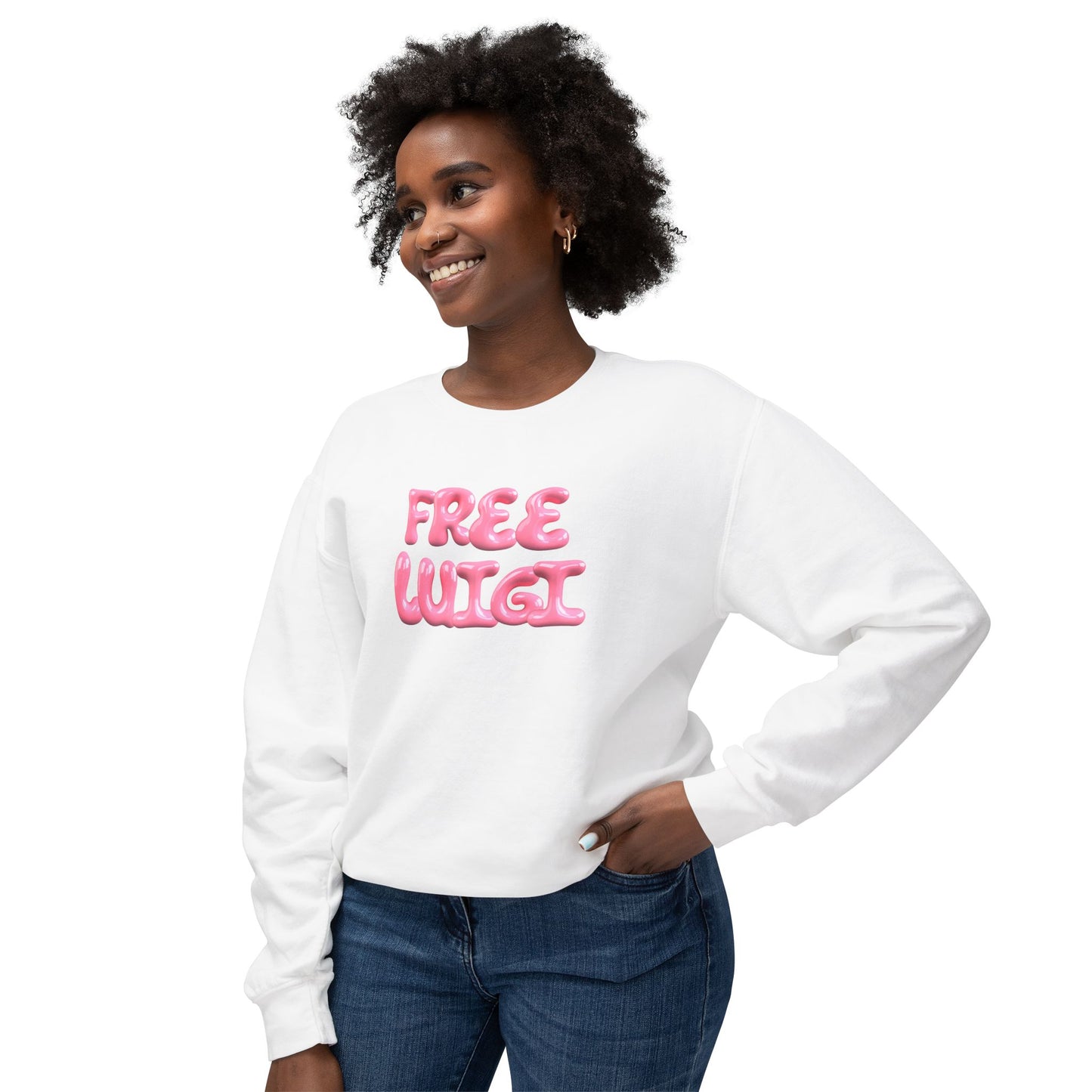 Bubble Gum Freedom Lightweight Crewneck Sweatshirt