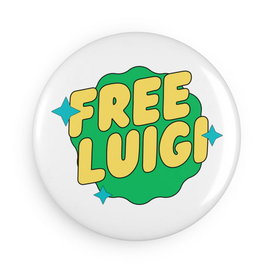 Green Freedom Button Magnet, Round (1 & 10 pcs)