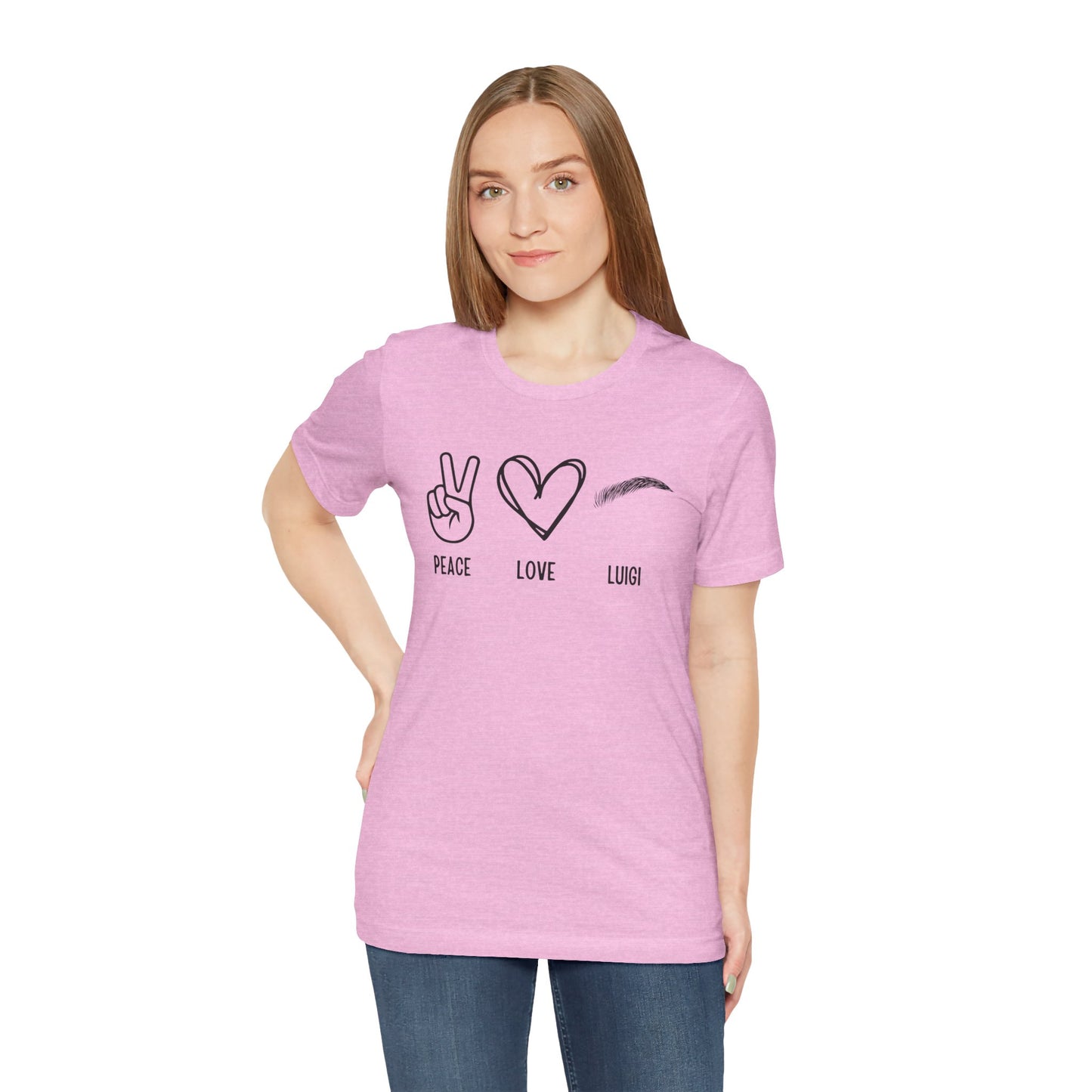 Peace & Love Unisex Jersey Short Sleeve Tee