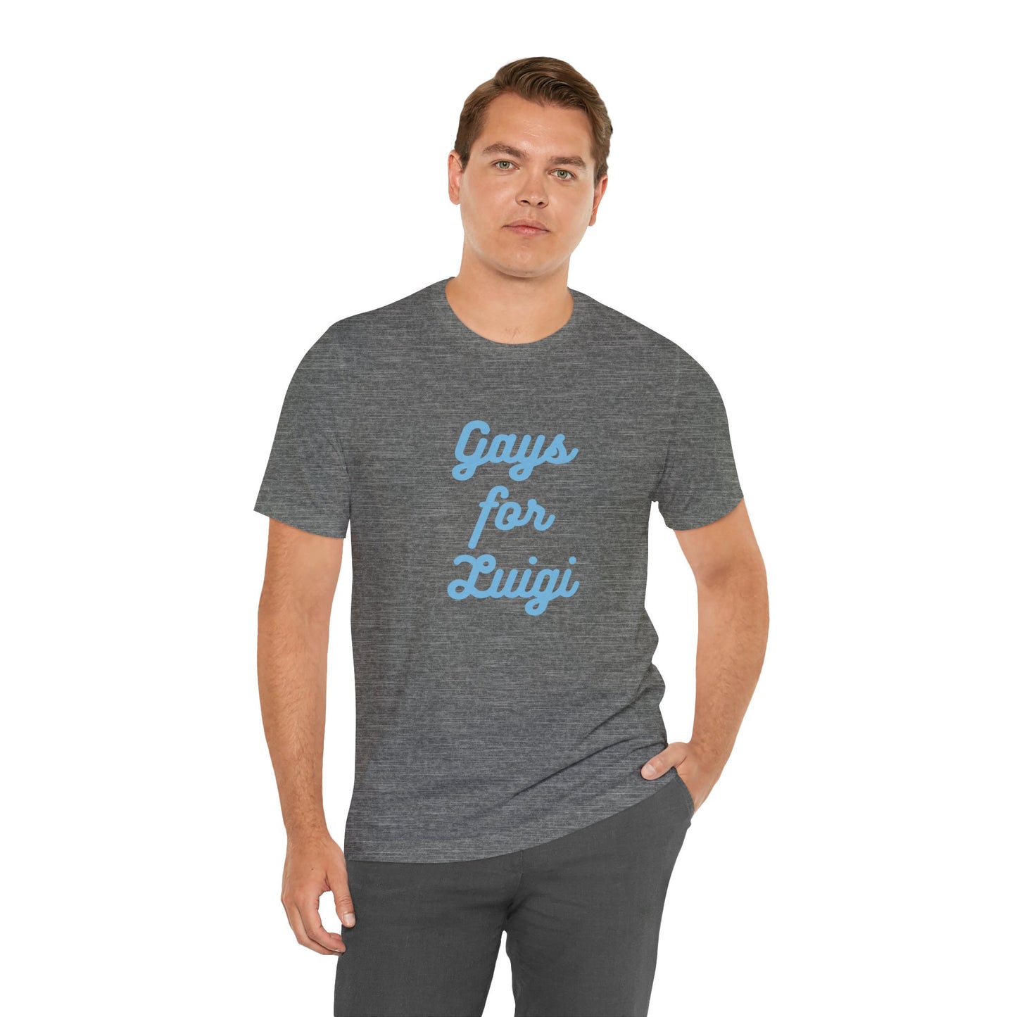 Gays for the Man Blue Unisex Jersey Short Sleeve Tee