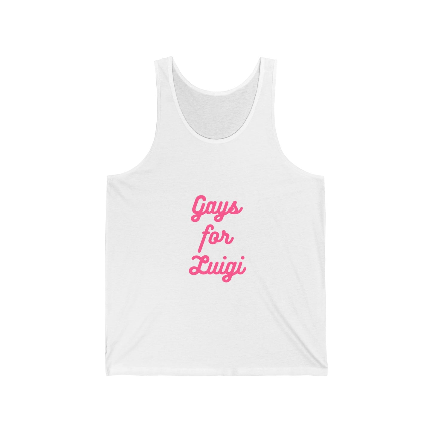 Gays for the Man Pink Unisex Jersey Tank