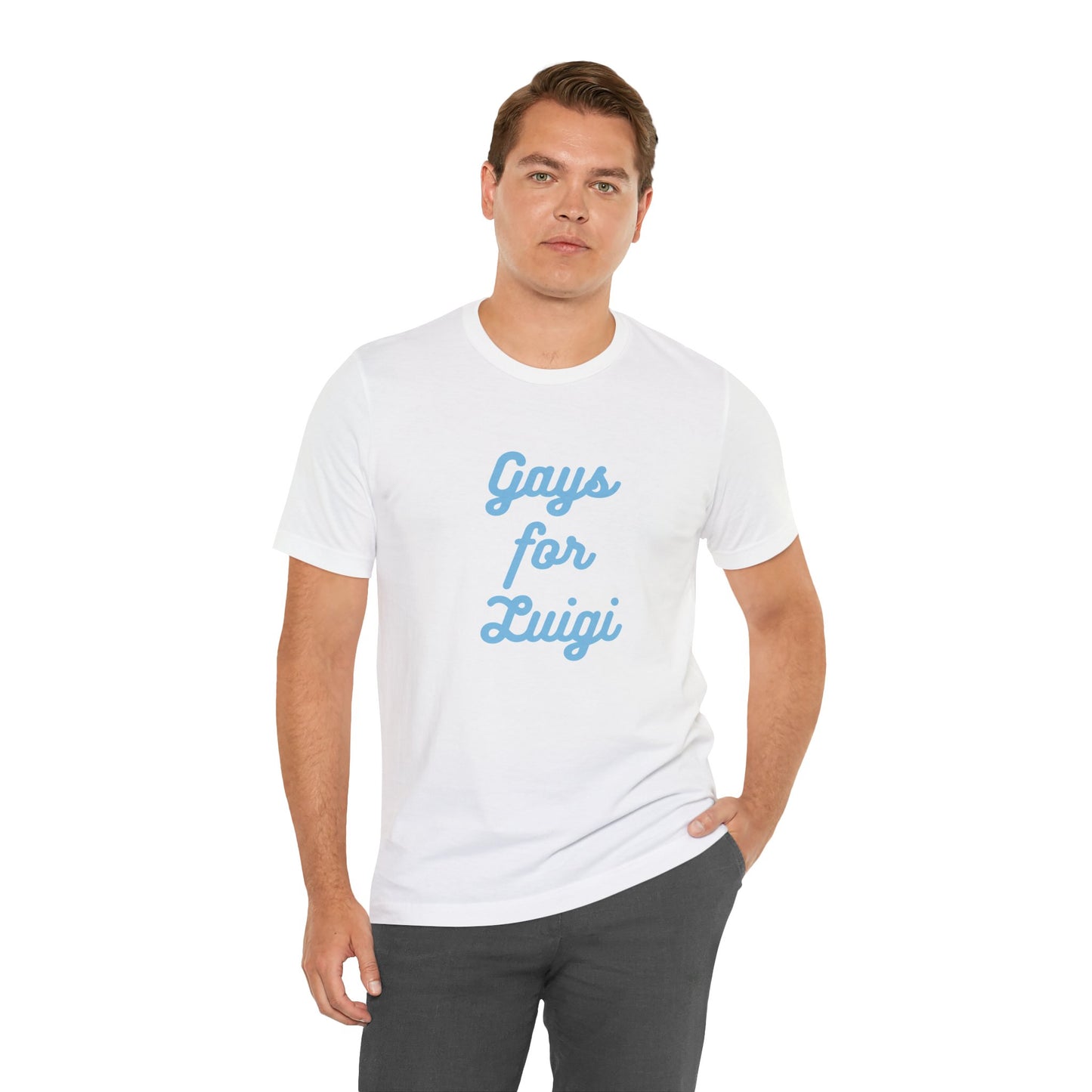 Gays for the Man Blue Unisex Jersey Short Sleeve Tee