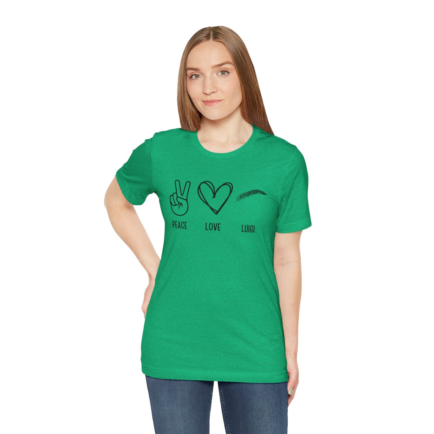 Peace & Love Unisex Jersey Short Sleeve Tee