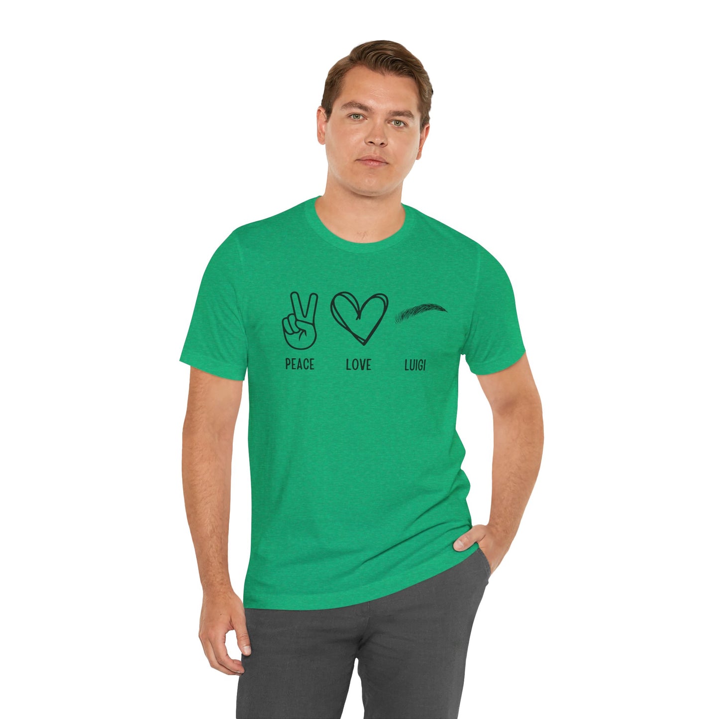 Peace & Love Unisex Jersey Short Sleeve Tee