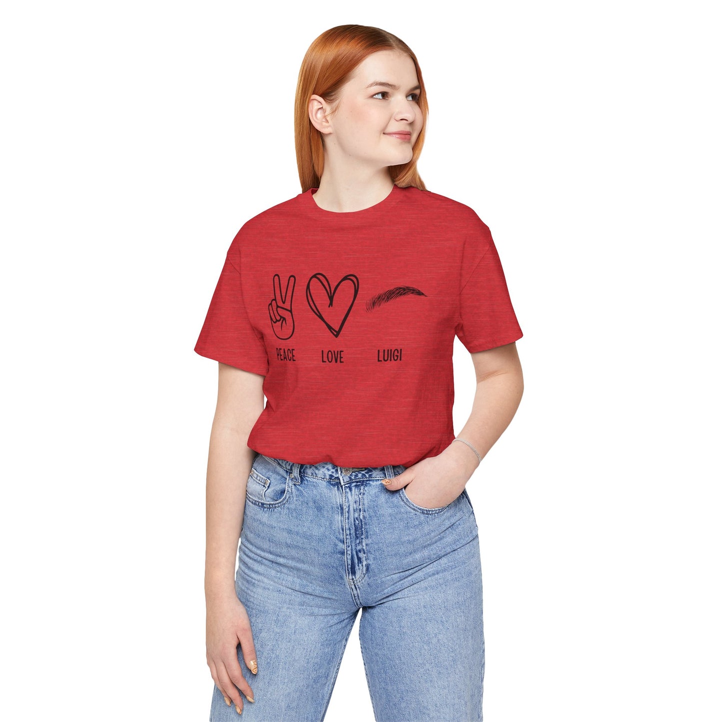 Peace & Love Unisex Jersey Short Sleeve Tee