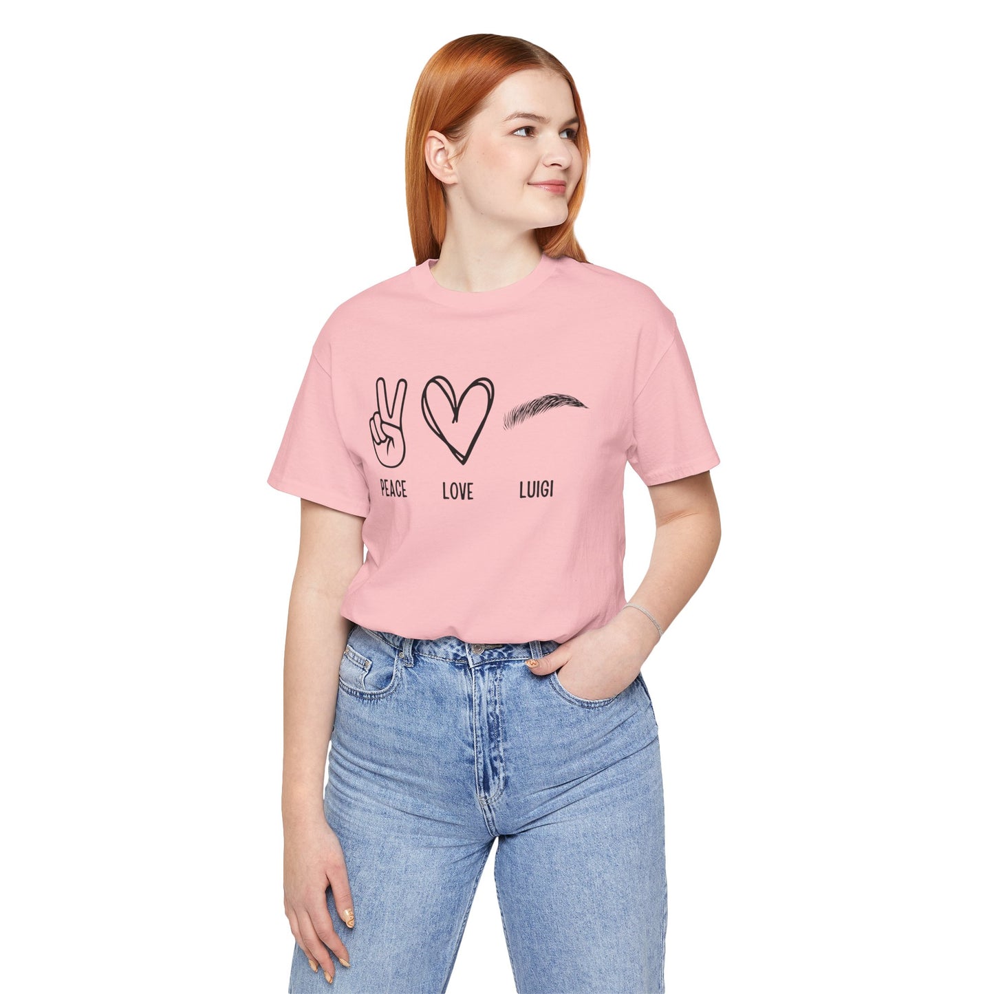 Peace & Love Unisex Jersey Short Sleeve Tee