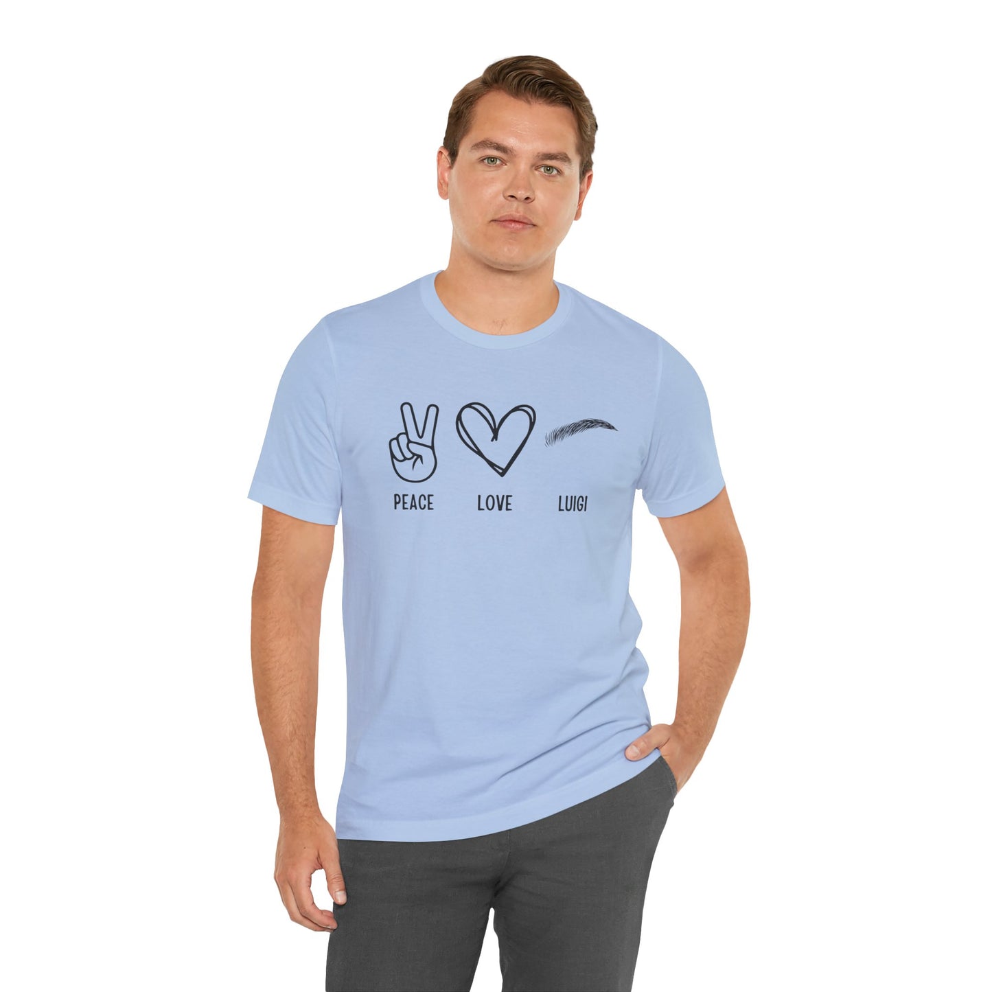 Peace & Love Unisex Jersey Short Sleeve Tee