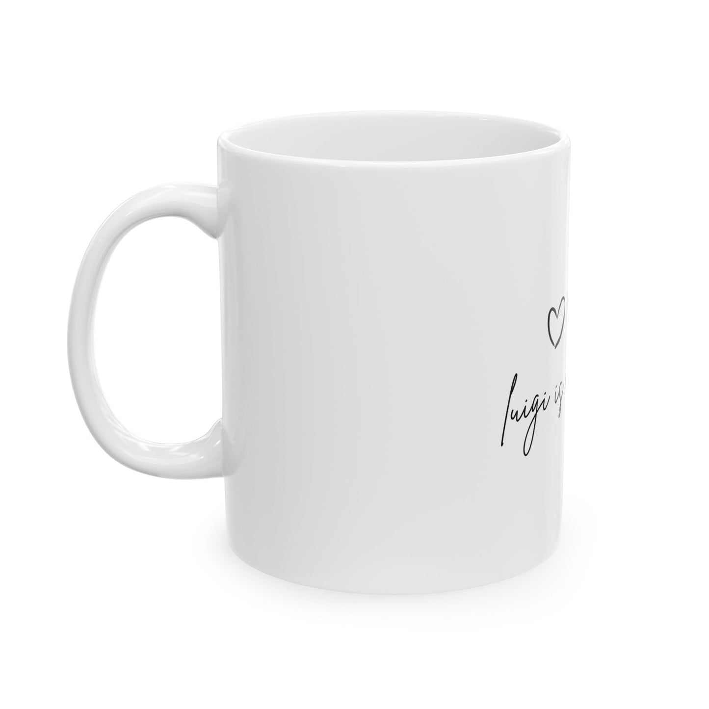 Heart Ceramic Mug, (11oz, 15oz)