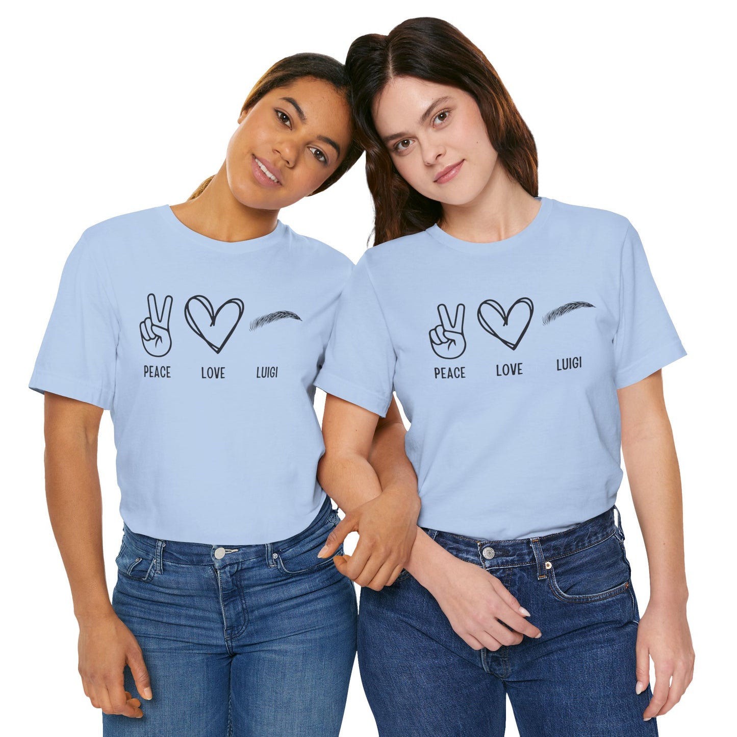 Peace & Love Unisex Jersey Short Sleeve Tee