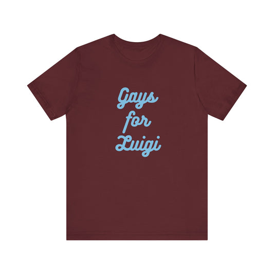 Gays for the Man Blue Unisex Jersey Short Sleeve Tee