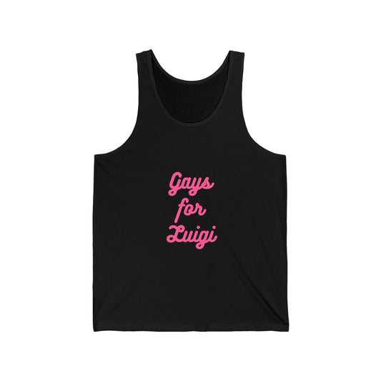 Gays for the Man Pink Unisex Jersey Tank