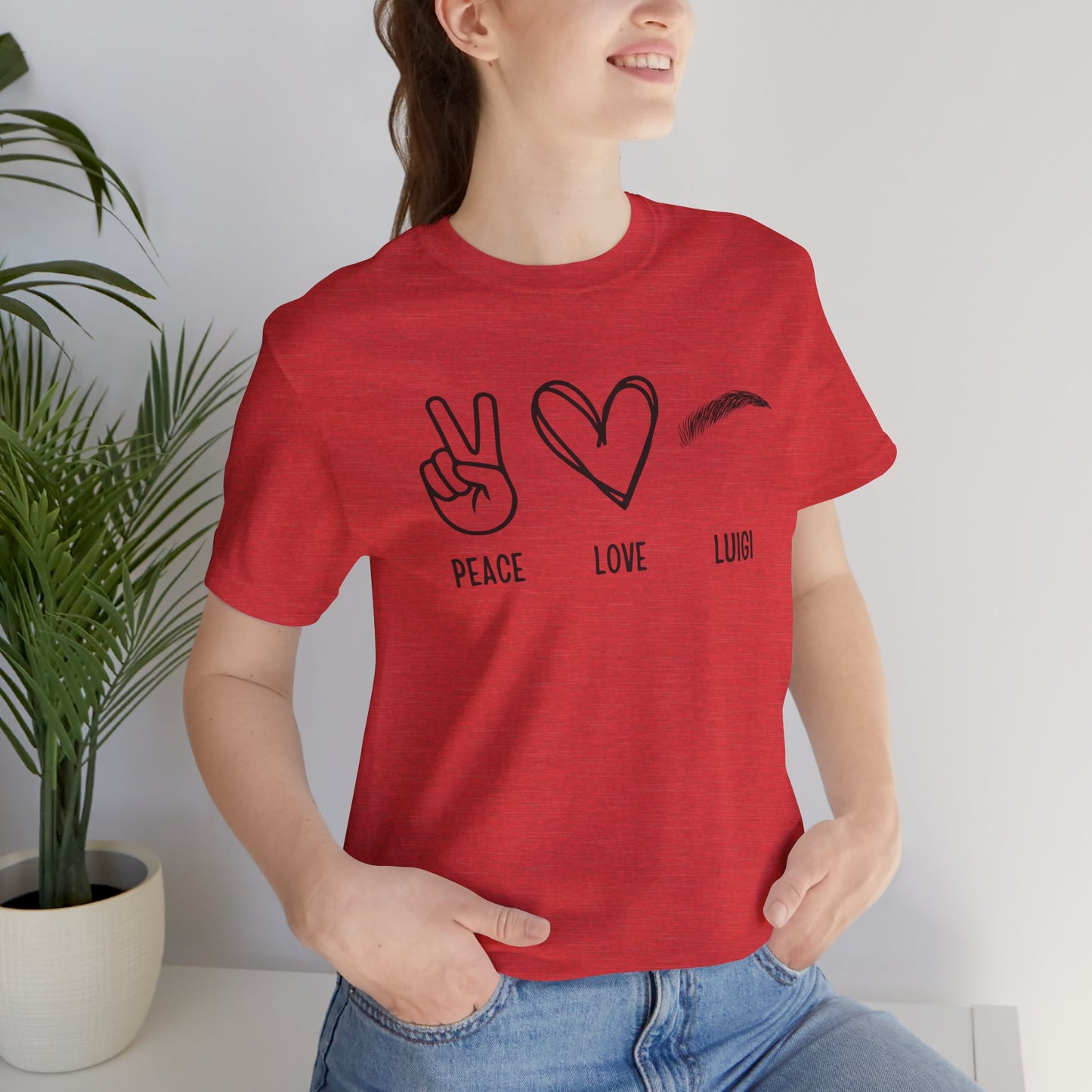 Peace & Love Unisex Jersey Short Sleeve Tee