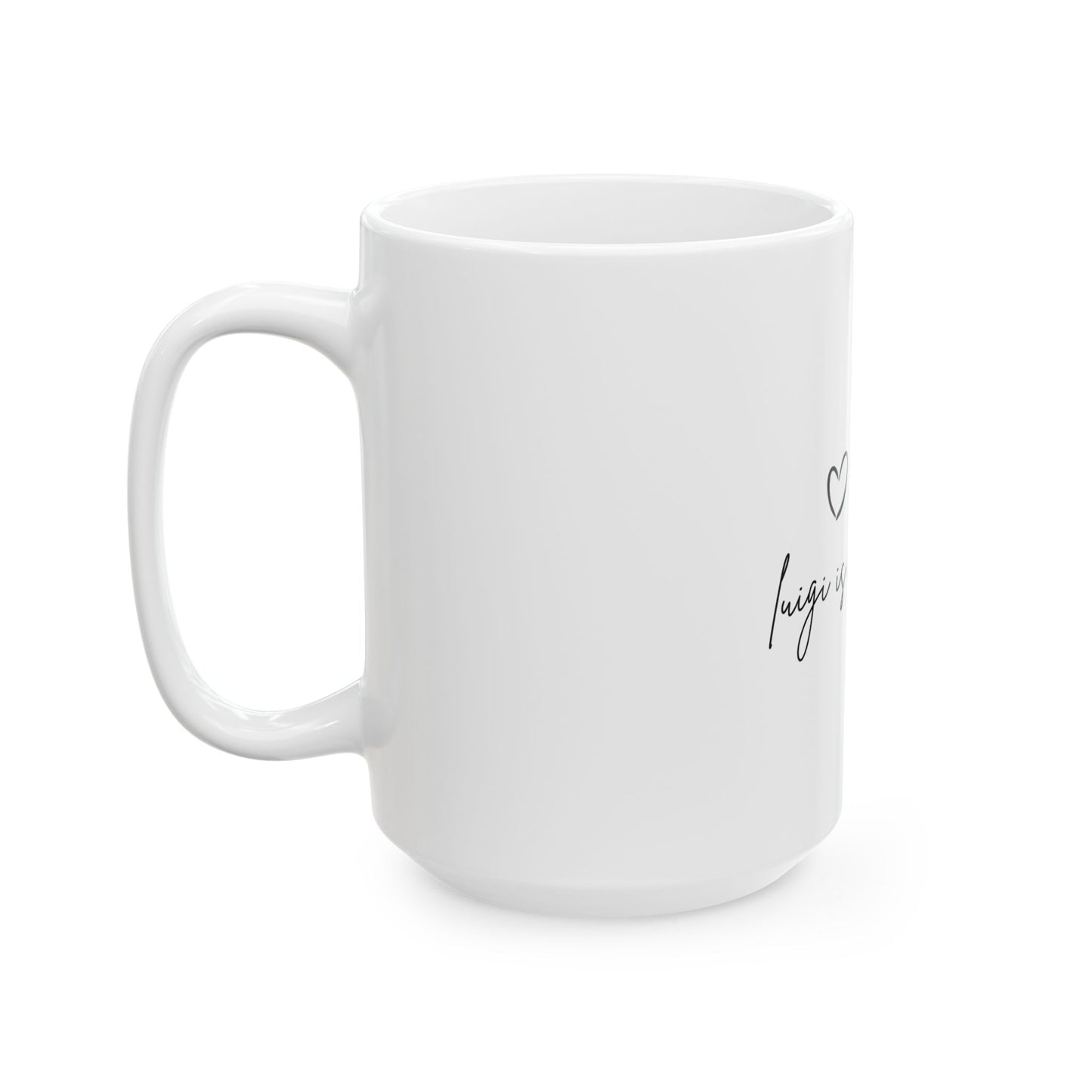 Heart Ceramic Mug, (11oz, 15oz)