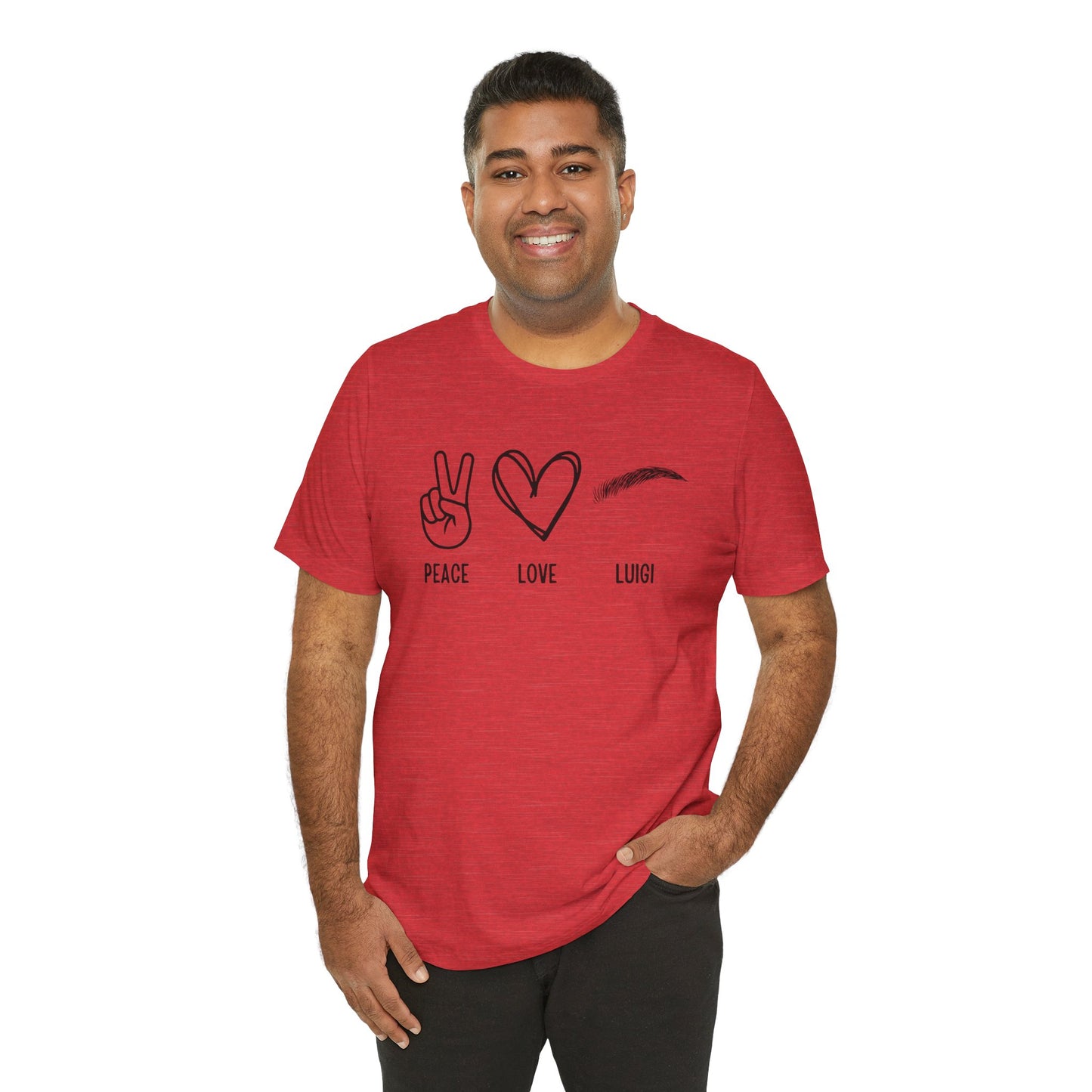 Peace & Love Unisex Jersey Short Sleeve Tee