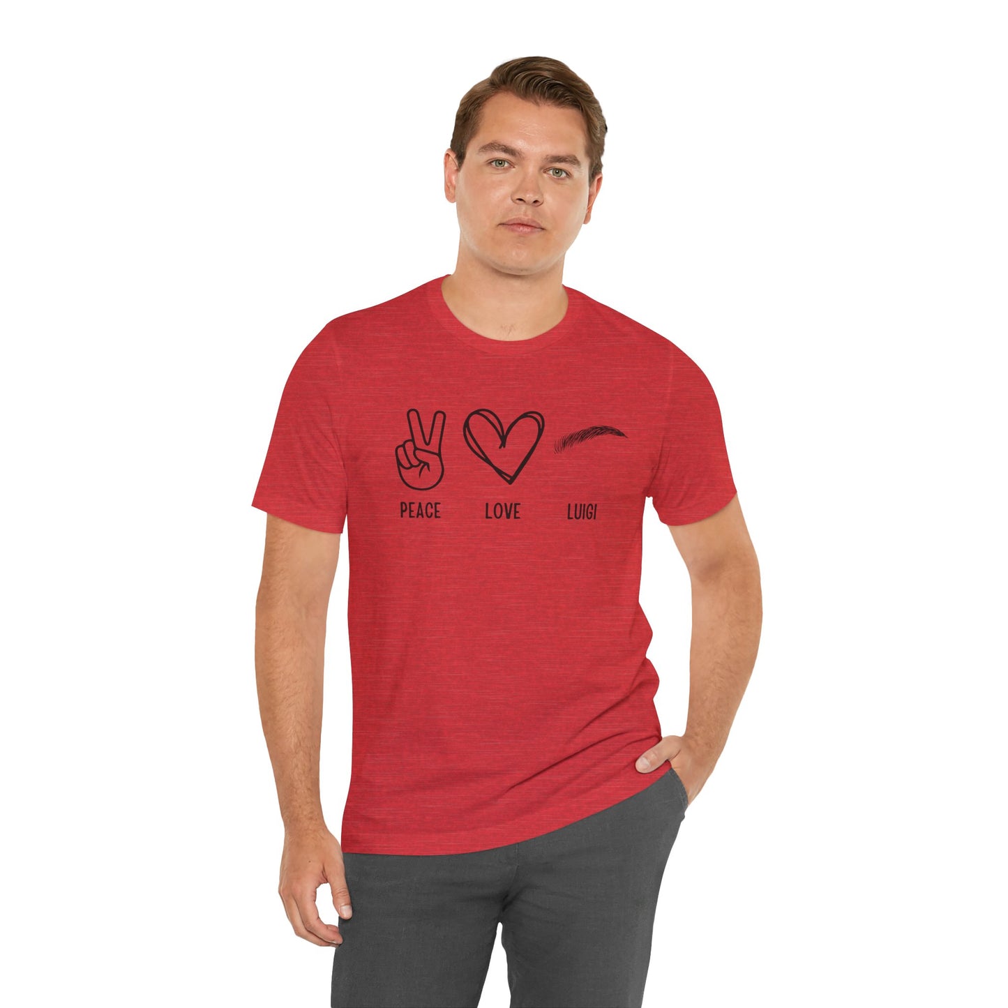 Peace & Love Unisex Jersey Short Sleeve Tee