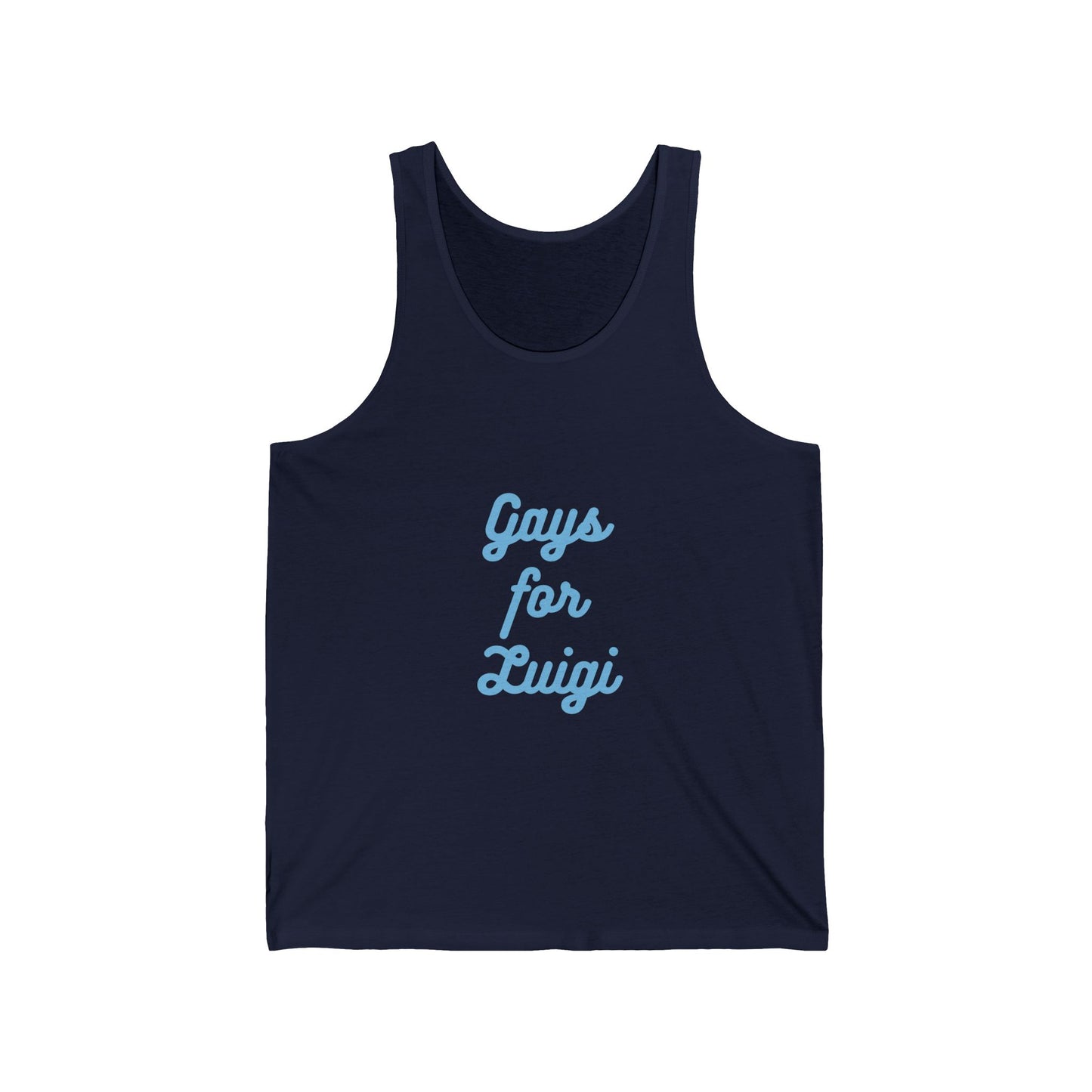 Gays for the Man Blue Unisex Jersey Tank